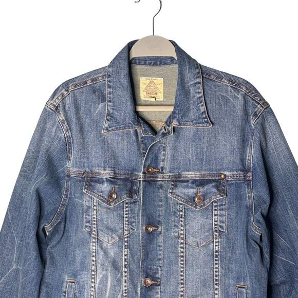 Lucky Brand Men's Denim Trucker Jacket Medium Wash Size XL - Picture 2 of 8